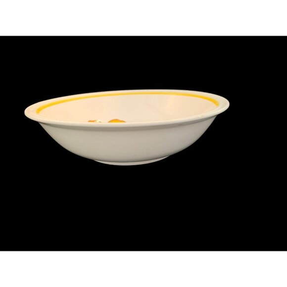 RARE- Vintage Mikasa Forecast Dolly 9.5" Vegetable Bowl  Japan Yellow Poppy - Picture 6 of 12